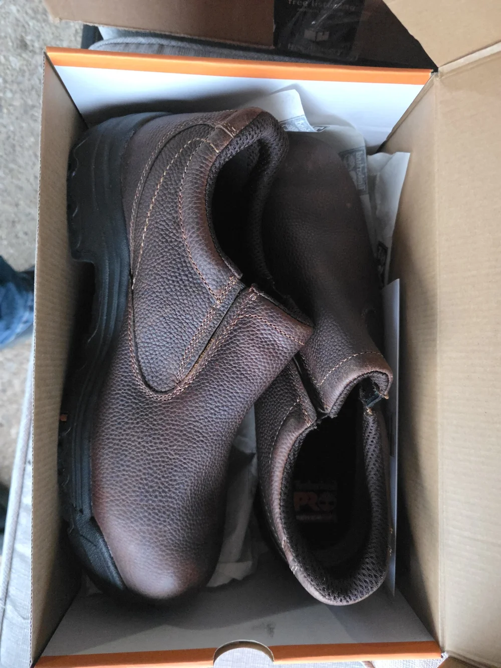 Timberland PRO Men's Dark Brown Slip-On Work Loafers